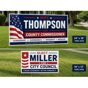 Yard Signs - Single Sided 18" x 24" Full color