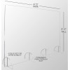 Protective Plexiglas Barrier - Jumbo (48"W x 32"H)