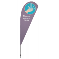 Feather Flag, 11-ft-Wash Your Hands
