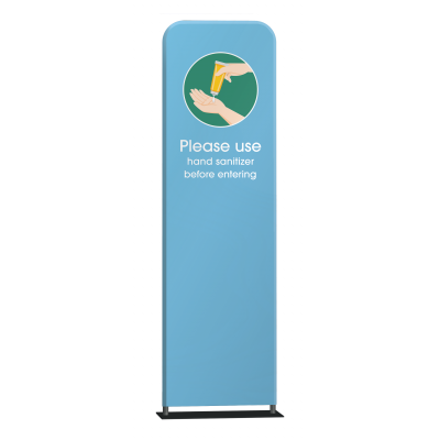 Tube Banner Stand-Use Hand Sanitizer