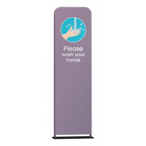 Tube Banner Stand-Wash Your Hands