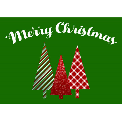 Holiday Greeting Card - 3 Christmas Trees