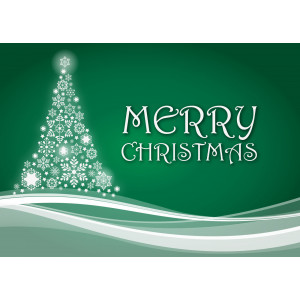 Holiday Greeting Card - Glowing Christmas Tree