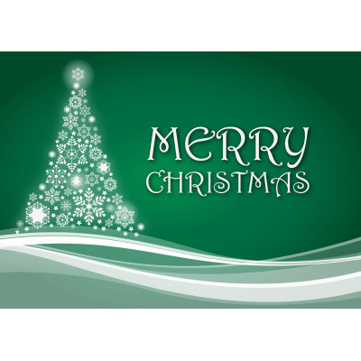 Holiday Greeting Card - Glowing Christmas Tree