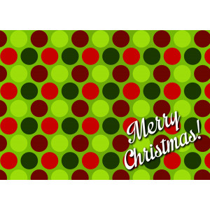 Holiday Greeting Card - Merry Christmas, Polka Dots