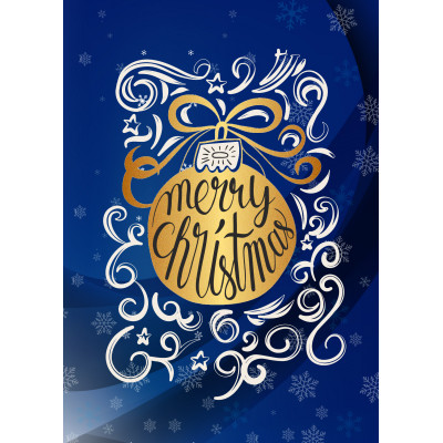 Holiday Greeting Card - Gold Ornament