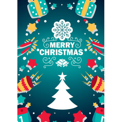 Holiday Greeting Card - Announcing a Merry Christmas