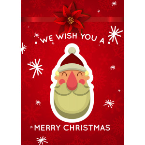 Holiday Greeting Card - Smiling Santa