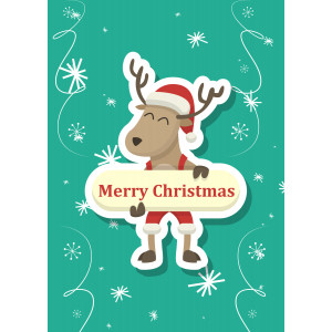 Holiday Greeting Card - Reindeer Greetings